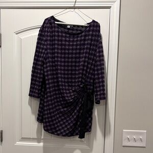 Danny & Nicole Purple and Black Tunic Top